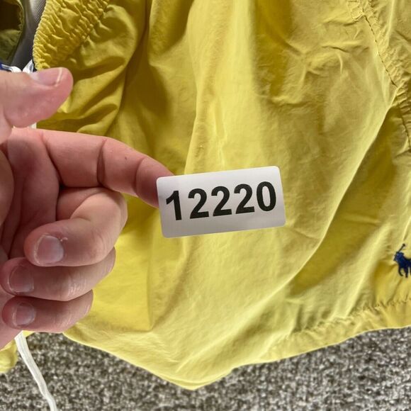 Vintage Polo Ralph Lauren Swim Trunks Men 2XL XXL Yellow Pockets Swimwear Shorts - Picture 12 of 12